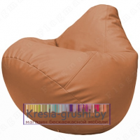 Бескаркасное кресло мешок Груша Г2.3-20 (оранжевый)